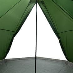 Vidaxl Družinski šotor tipi za 8 oseb zelen vodoodporen