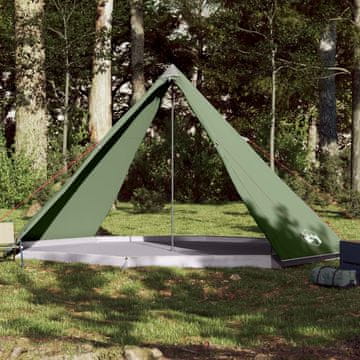 Vidaxl vidaXL Družinski šotor Teepee za 8 oseb, zelen, vodoodporen