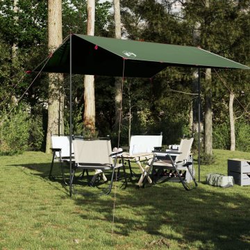 Vidaxl vidaXL Kamperska ponjava, zelena, 300 x 294 cm, vodoodporna