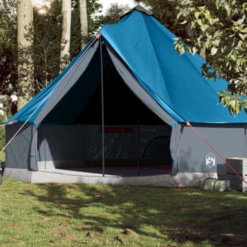 Vidaxl vidaXL Družinski šotor Teepee za 10 oseb, moder, vodoodporen
