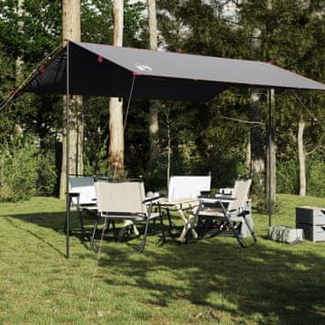 Vidaxl vidaXL Kamperska ponjava, siva in oranžna, 360 x 294 cm, vodoodporna
