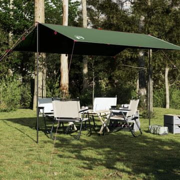 Vidaxl vidaXL Kamperska ponjava, zelena, 360 x 294 cm, vodoodporna