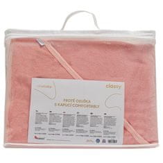 NEW BABY Otroška luksuzna frotirna brisača s kapuco Comfortably 100x100 cm roza