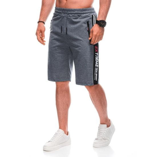 Edoti Moške športne hlače W491 temno sive barve MDN125544