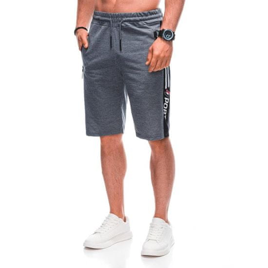 Edoti Moške športne hlače W492 temno sive barve MDN125549