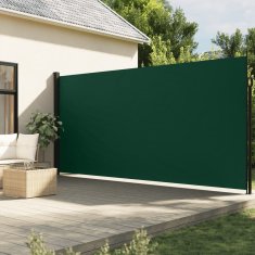 shumee Zložljiva stranska tenda temno zelena 200x600 cm