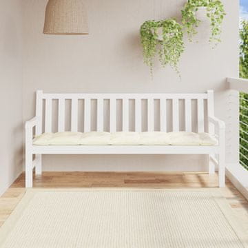Vidaxl vidaXL Blazina za vrtno klop, kremna, 180x50x7 cm, oxfordsko blago