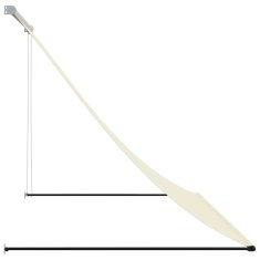 Vidaxl Zložljiva tenda krem 200x150 cm tkanina in jeklo