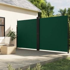 shumee Zložljiva stranska tenda temno zelena 200x600 cm
