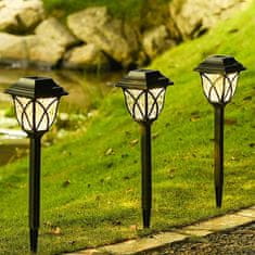 Netscroll 2x solarna vrtna svetilka, solarne vrtne luči z elegantno obliko, sončna lučka, solarno polnjenje, 6-8 ur delovanja, avtomatski prižig, vodoodporna, za vrtove, terase, dvorišča, PathwayLights