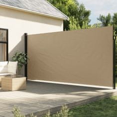 shumee Zložljiva stranska tenda bež 200x600 cm