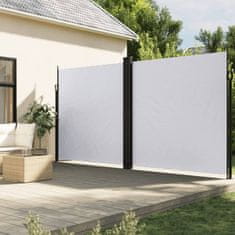 shumee Zložljiva stranska tenda bela 220x1000 cm