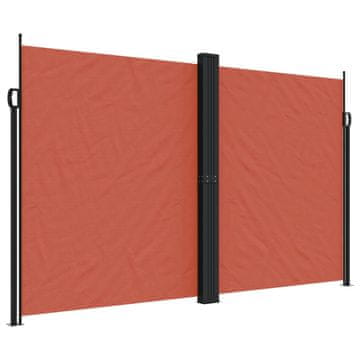 Vidaxl Zložljiva stranska tenda terakota 200x1200 cm