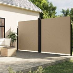 shumee Zložljiva stranska tenda bež 220x1000 cm