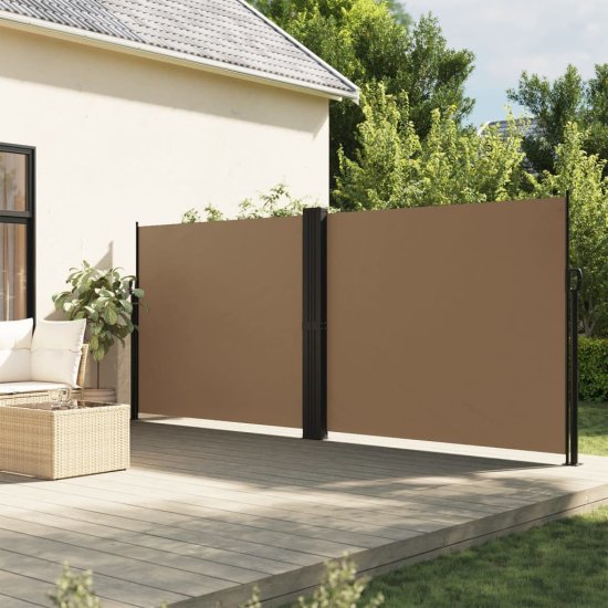 shumee Zložljiva stranska tenda taupe 180x1200 cm