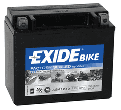 Exide AGM12-10 akumulator za motor, 10 Ah, L+, 150 A, 150 x 90 x 130 mm