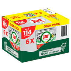 Jar Platinum Plus Lemon kapsule za pomivanje posode, 114 kosov