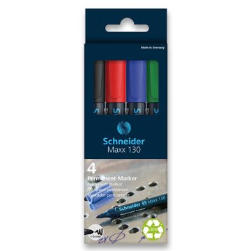 Schneider Permanentni marker Maxx 130 - komplet 4 barv