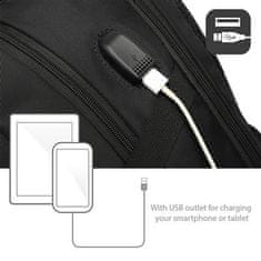 ACT AC8530 Global 15.6"USB charging črn, nahrbtnik za prenosnik