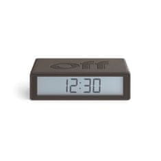 Flip+ LCD digitalna gumijasta budilka črna