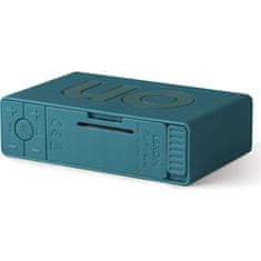 Lexon Flip+ Travel LCD potovalna digitalna gumijasta budilka modra