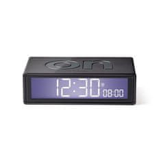 Flip+ LCD digitalna gumijasta budilka črna