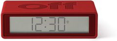 Lexon Flip+ LCD digitalna gumijasta budilka rdeča