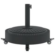 Vidaxl Podstavek za senčnik s kolesi za drog Ø38/48 mm 27 kg okrogel