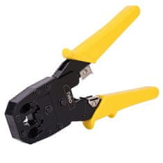 Deli Tools EDL2468 Ethernet Crimper RJ45 / RJ14 / RJ12 / RJ9, rumena