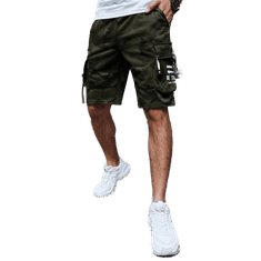 Dstreet Moške športne hlače COMBAT green sx2408 M