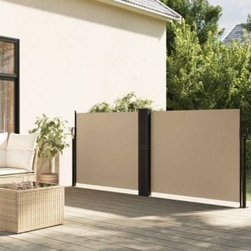 Vidaxl vidaXL Zložljiva stranska tenda bež 140x600 cm