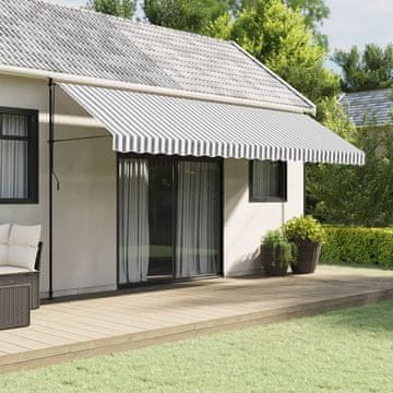 shumee Nadomestna tkanina za tendo volančki antracitne/bele črte 5 m