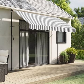 shumee Nadomestna tkanina za tendo volančki antracitne/bele črte 3 m