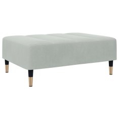 Vidaxl Stolček za noge svetlo siv 77x55x31 cm žamet