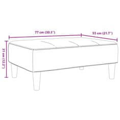 Vidaxl Stolček za noge svetlo siv 77x55x31 cm blago