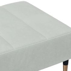 Vidaxl Stolček za noge svetlo siv 77x55x31 cm žamet