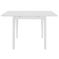 Vidaxl Raztegljiva jedilna miza MDF (80-120)x80x74 cm bela