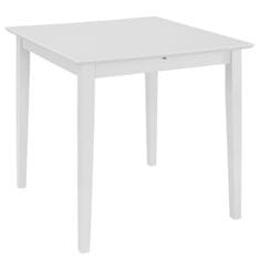 Vidaxl Raztegljiva jedilna miza MDF (80-120)x80x74 cm bela