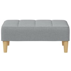 Vidaxl Stolček za noge svetlo siv 77x55x31 cm blago
