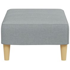 Vidaxl Stolček za noge svetlo siv 77x55x31 cm blago