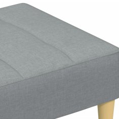 Vidaxl Stolček za noge svetlo siv 77x55x31 cm blago