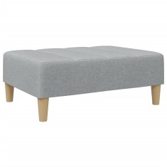 Vidaxl Stolček za noge svetlo siv 77x55x31 cm blago