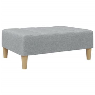 Vidaxl Stolček za noge svetlo siv 77x55x31 cm blago