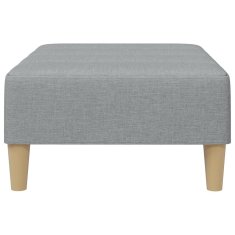 Vidaxl Stolček za noge svetlo siv 77x55x31 cm blago