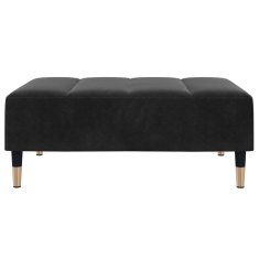 Vidaxl Stolček za noge črn 77x55x31 cm žamet