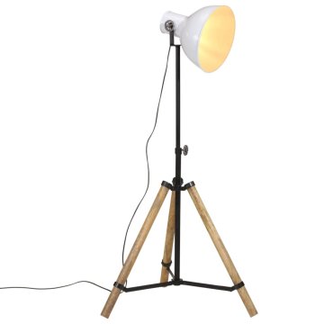 Vidaxl Stoječa svetilka 25 W bela 75x75x90-150 cm E27