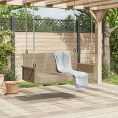 Vidaxl Gugalna klop bež 119x56x48 cm poli ratan