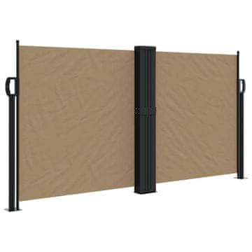 Vidaxl Zložljiva stranska tenda taupe 120x1200 cm