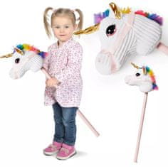 WOWO Hobby konjska glava samoroga na palici iz pliša 78 cm