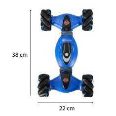 WOWO Avto na daljinsko upravljanje - RC Stunts 2v1 Modri avto na daljinsko vodenje s 360 plesnim trikom